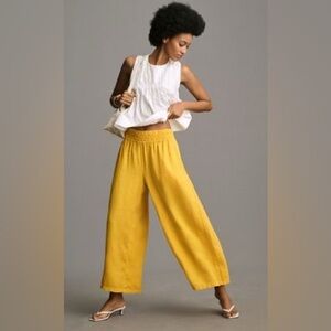 Anthropologie Somerset Linen Wide Leg Pants